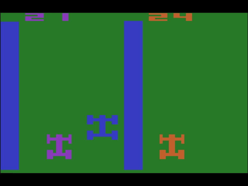 Screenshot of Street Racer for Atari 2600